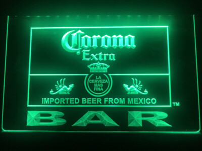 Corona Extra Bier LED Neonlicht Schild Geschenk Deko für Bar Club Kneipe Größ...