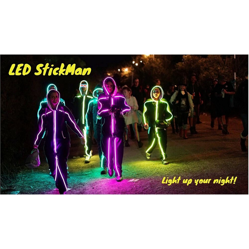 LED STICKMAN kit Fancy Dress Christmas Halloween Party **UK FAST POST