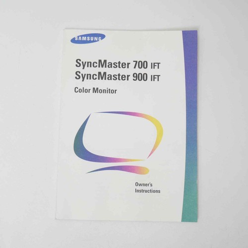 Samsung SyncMaster 700 900 IFT Color Monitor Owner's Manual Instructions - 第 1/2 張圖片