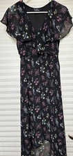 Lulus Black Floral Hi-Low Dress Size Small MSRP $85 New!
