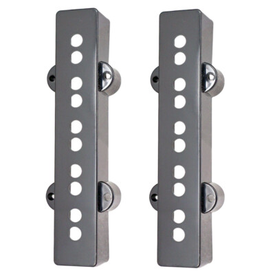 2 X Single Coil Hals und Steg Pickup Cover für 5 Saiter JB Bass, schwarz