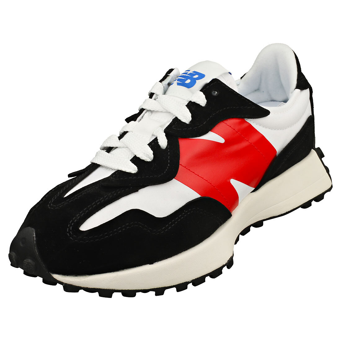 New Balance 327 Mens Black White Red Fashion Sneakers | eBay