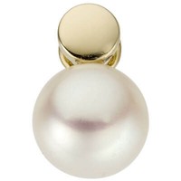 AnhäNger Aus 585 Gold Gelbgold Mit SüßWasser Perle Weiß Halsschmuck Damen