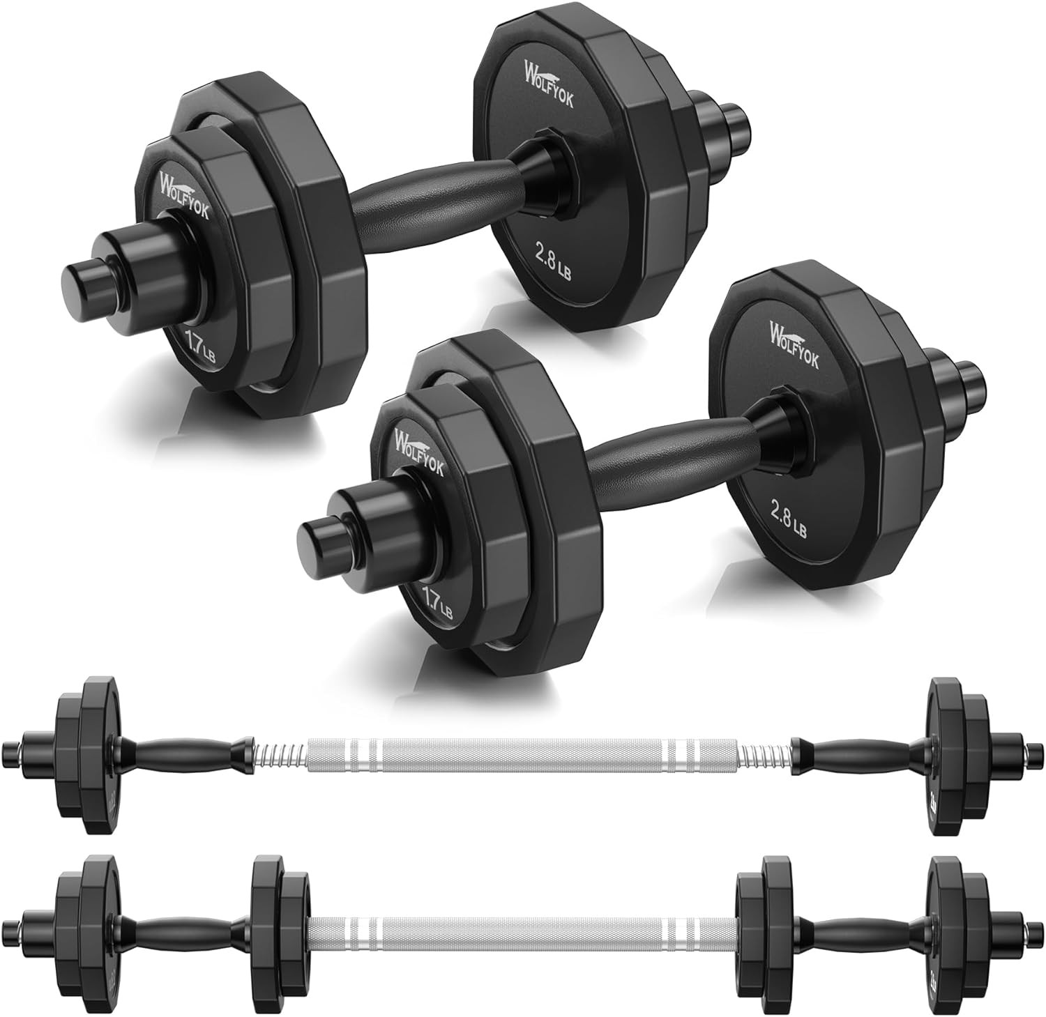 Adjustable Dumbbell Set 22-88lbs for Home Gym Strength Training Equipment