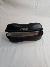 Vogue Eyeglasses Sunglasses Zipper Case Sun Glasses Black Semi-Hard Authentic