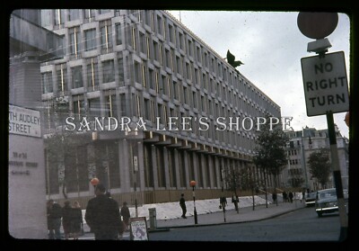 1965 Slide England London US Embassy 24 Grovesnor Square & Audley #7303