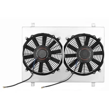 Mishimoto Electric Fan Kit With Polished Aluminum Shroud 12" Dual 2300 CFM 19...