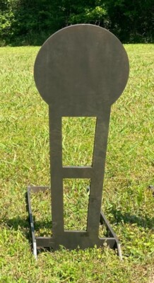3/8'' AR500 Full Size 12x33.5 Classic Popper Metal Steel Shooting Target w/ Base
