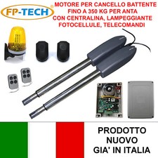 KIT AUTOMAZIONE CANCELLO BATTENTE 2 ANTE MOTORE APRICANCELLO ELETTRICO 24 V 220V