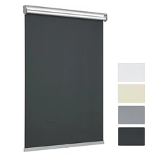 Changshade Cordless & Blackout Roller Shade, Room Darkening Blind Rolled Up S...