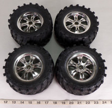 Set Of 4 Max Masher All Terrain Pro-line 1075 Tires With Wheels For Rc Truck Car