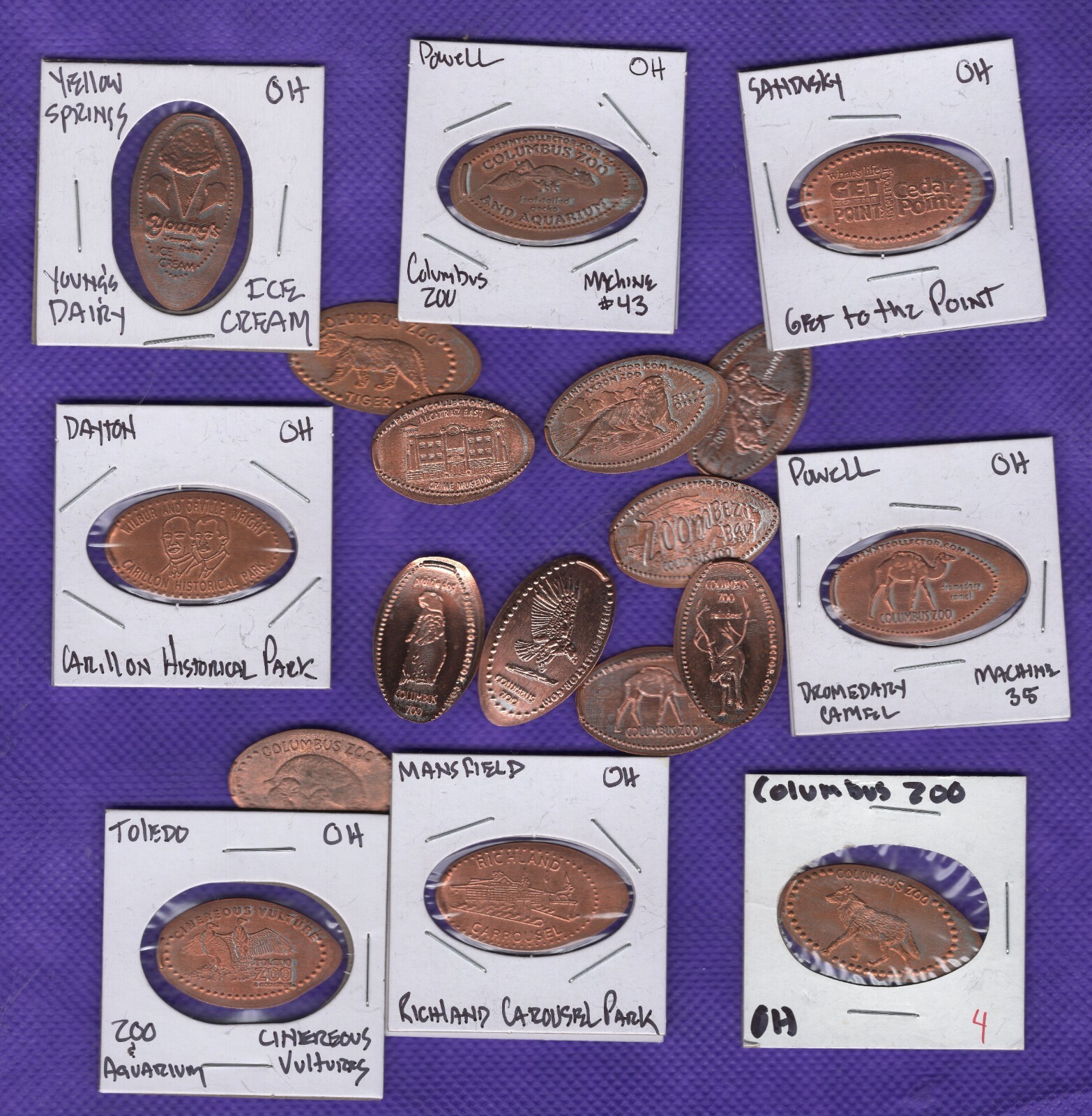 OHIO Various Locations Elongated Pressed Penny Lot eBay