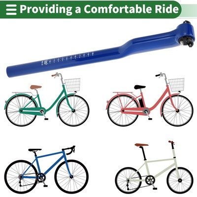Bike Seat Posts 27.2x400mm 5° Height Adjustable Post Seat Tube Blue Carbon Fiber
