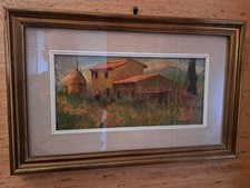 Quadro olio su tela 35 x18 del pittore livornese Nello Giovannelli (anni '70)