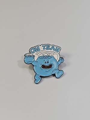 Mr Meeseeks Oh Yeah The Kool-Aid Man Lapel Pin Rick & Morty Cartoon Character 