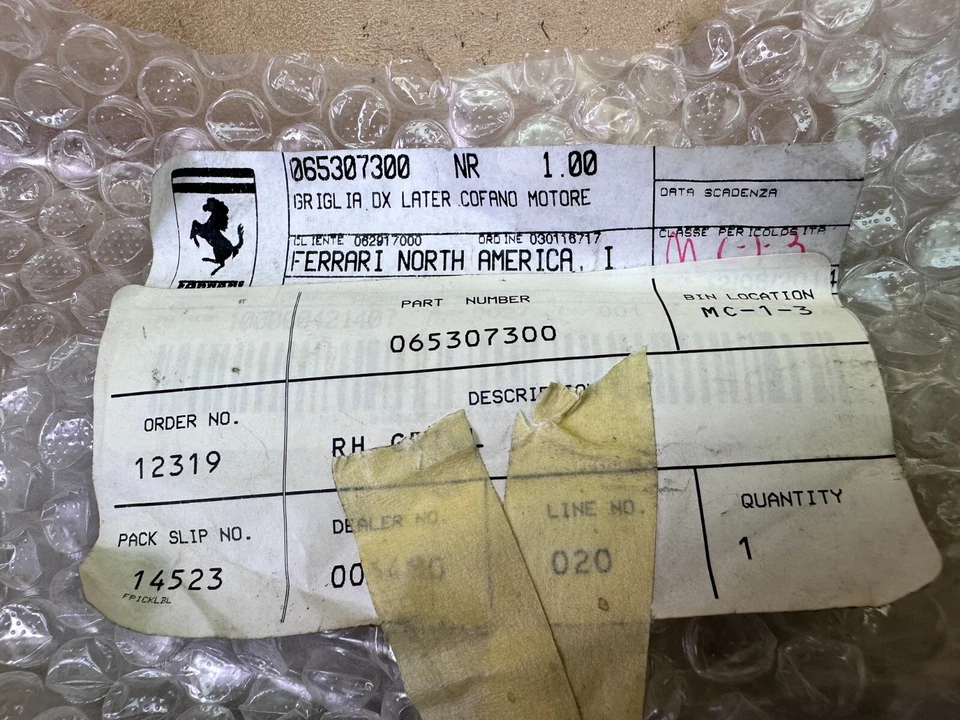 Ferrari 360 F131 2000-2005 capó capó tapa motor lado derecho parrilla derecha OEM Foto 4 de 4