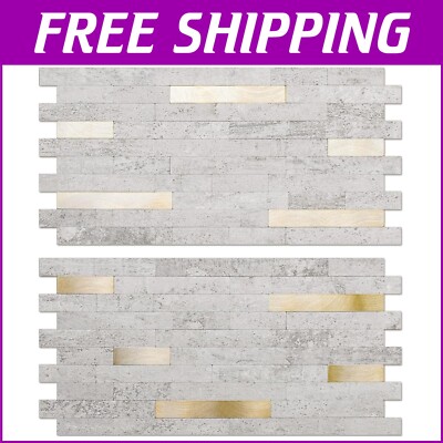 Durable Faux Stone Peel and Stick Backsplash - 20 Sheets for Elegant Spaces=