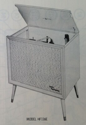 1959 ZENITH HF116E record player SERVICE MANUAL PHOTOFACT HF116R 5B20 schematic 