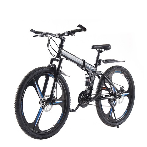 SHIMANO Folding Mountain Bike 26 27.5Inch Wheel 21 Speed Full Suspension Bicycle - Picture 35 of 36