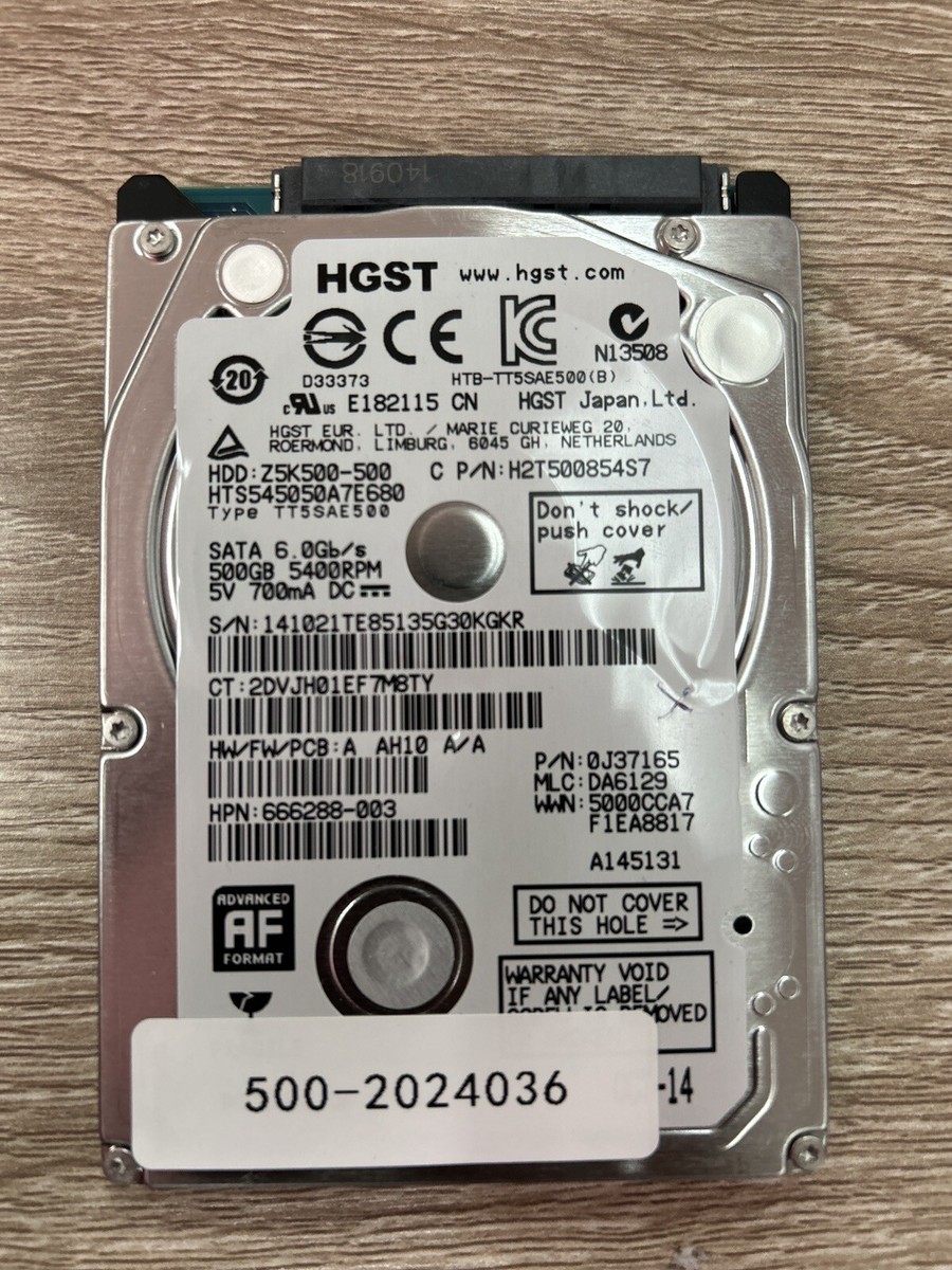 Hitachi HTS545050A7E680 PN:0J37165 MLC:DA6129 500gb Sata 2.5