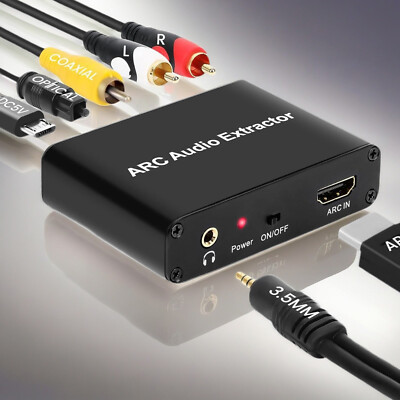 ARC 3.5mm Converter Adapter Audio Extractor Digital DAC to RCA Coax SPDIF