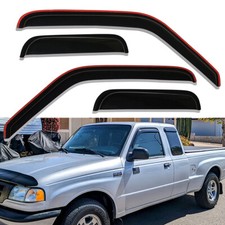 In-channel Smoke Window Visors Sun Rain Guards For 93-98 Ford Ranger Super Cab
