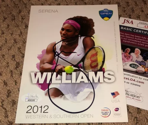 SERENA WILLIAMS SIGNED 5X7 CARD JSA AUTOGRAPH TENNIS AUTO PHOTOGRAPH COA PHOTO