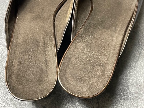 Stuart Weitzman Women Shoes Brown 6N Patent Slip On Bow Comfort Slides Sandals - Picture 21 of 22