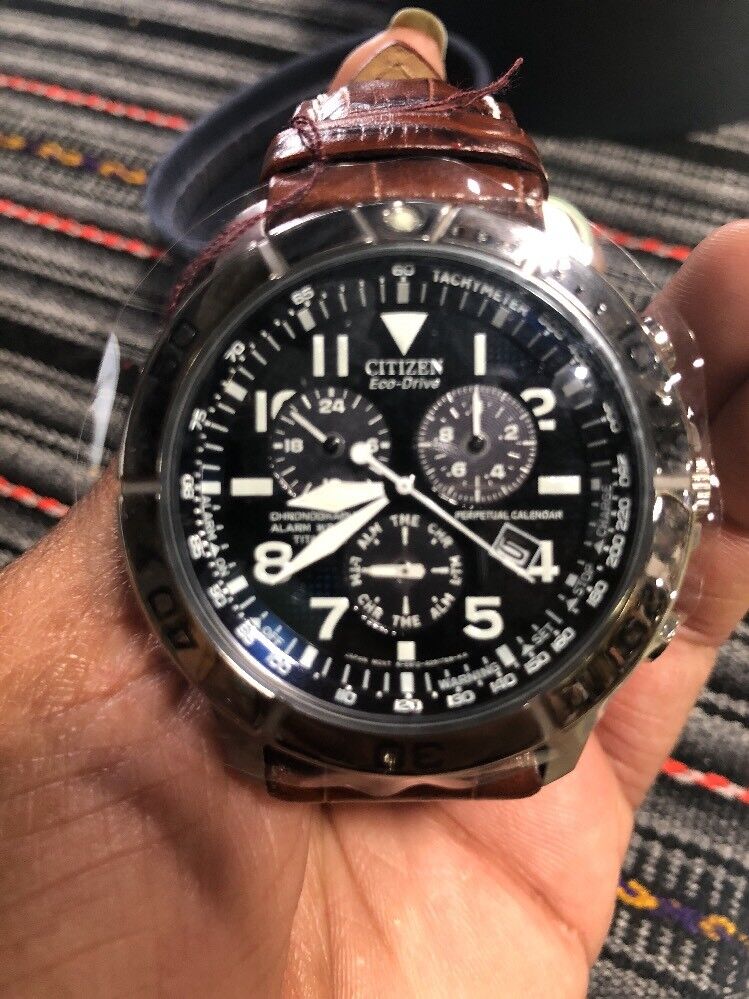 Citizen Military Eco Drive Watch E820 Perpetual Calendar Chronograph