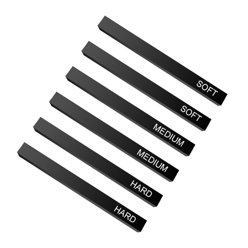 6 Pcs Square Compressed Charcoal Sticks - Soft Medium Hard For Sketching & Drawing