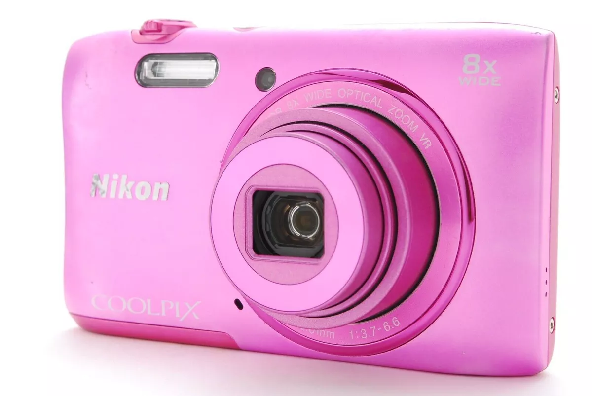 Nikon Coolpix S3600 Pink 8x Optical Zoom 20.1MP Digital Camera