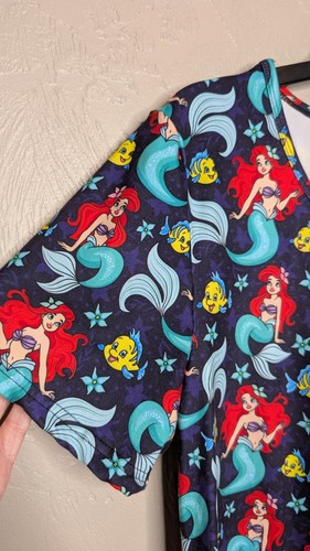Ambrie Womens Large Disney Ariel & Flounder Swing Short Sleeve Shirt - Picture 2 of 4