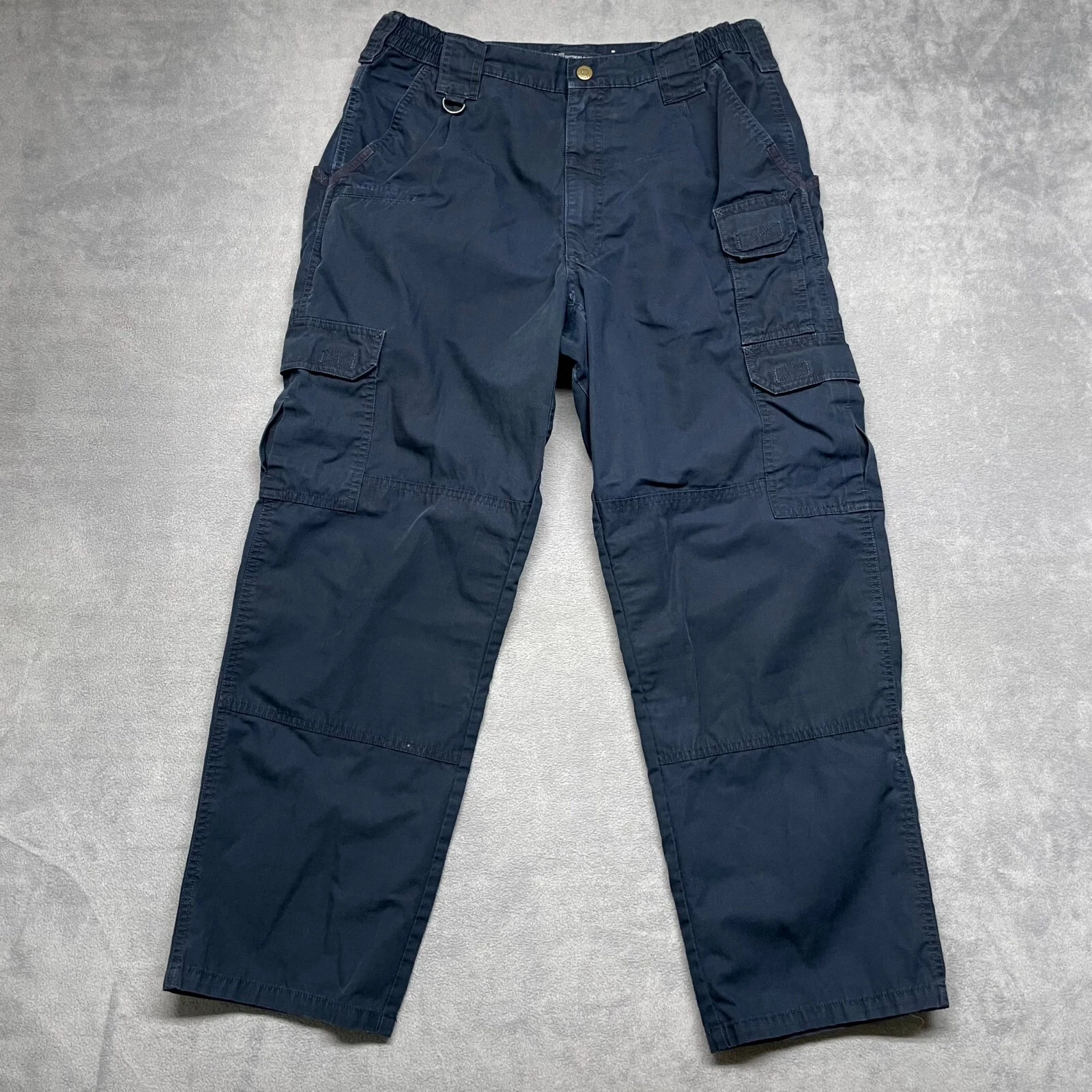5.11 Tactical Cargo Pants Men's 34 X 30 Navy Blue Mid-Rise Straight Leg Zip Fly