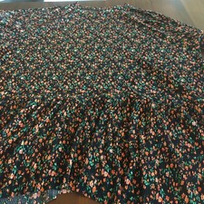 ASOS DESIGN plisse mini smock dress with dip hem in black and orange