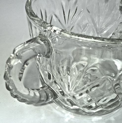 Vintage Anchor Hocking Prescut Clear Sugar Bowl 5" With Lid *READ* - Picture 9 of 12