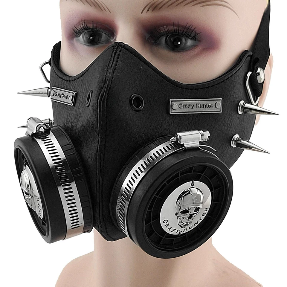 Steampunk Mask Cosplay Skull Masque Men/women Gothic Leather Costume Mask - Image 2 of 4