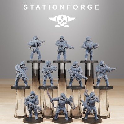 Grim Guard Commandos - StationForge - Wargaming Kit - x10 Models - Unassembled