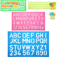 Buchstabenschablonen-Set Kunststoff Zahlen Alphabet Malen Lernen 4 StüCk