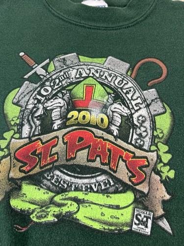 Vintage Jerzees Crewneck Sweatshirt Rolla St Pats Day 2010 Kids Small 6-8 - Picture 3 of 5