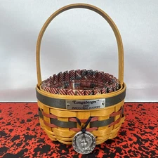 Longaberger 1997 Inaugural Basket with Liner And Tie On