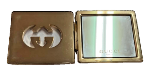 GUCCI Compact Mirror – Rare Novelty Item, 2×2.5in, Luxury Crystal Detailing JPN - Picture 5 of 12