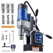 ZELCAN 13000N Magnetic Drill Press Portable Drilling Machine 6 Bits RotatingBase