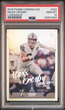 2019 Panini Chronicles Luminance #222 Maxx Crosby PSA 10 GEM RC ROOKIE