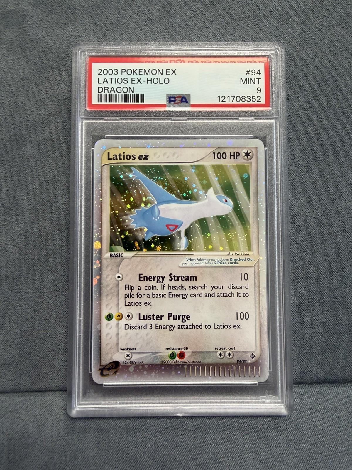2003 POKEMON EX DRAGON #94 LATIOS EX-HOLO PSA 9