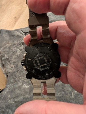 Zodiac ZMX-06 Swiss Made 200m Diver Men's Watch Black Orange Brown Rubber