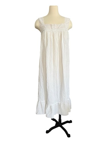 Willow Creek Vintage White Lace Nightgown Maxi Dress Large Cottagecore Prairie
