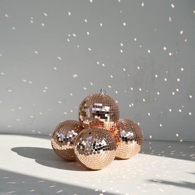 Yescom 4PCS 7'' Small Disco Ball Mirror Mini Hanging for Party Events Wedding