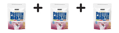 3 x Weider Protein 80 Plus (500g) Wildberry-Yoghurt (59,97 EUR/kg)
