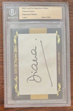 PRINCESS DIANA 2011 LEAF CUT SIGNATURE EDITION 1/1 ONE OF ONE AUTO SP WALES