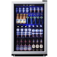 150 Can Beverage Refrigerator Cooler, 4.5 Cu.Ft Drink Fridge for Soda Wine Beer